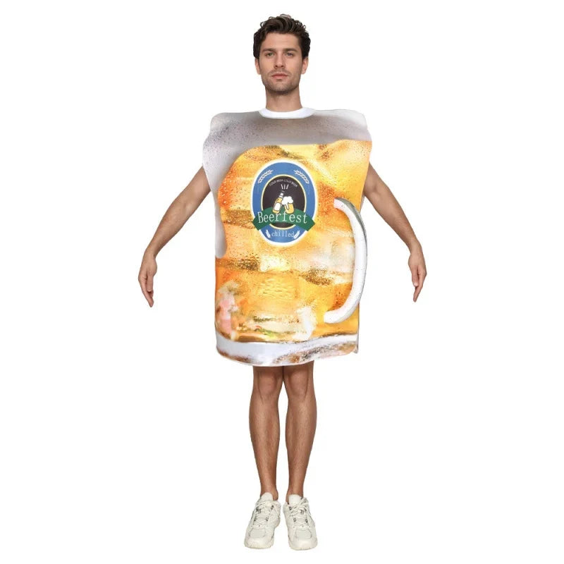 Bierkrug Kostüm für Erwachsene, Bierfest Design, Unisex