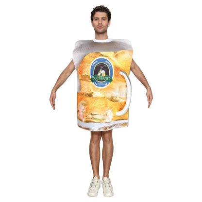Bierkrug Kostüm für Erwachsene, Bierfest Design, Unisex