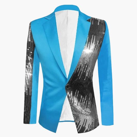 Herr Blazer Kavaj Modern Party Club Slim Fit Enkelknäppt – Iögonfallande look för speciella tillfällen