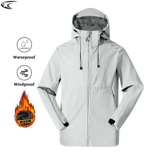 Chaqueta softshell unisex con capucha - cortavientos, repelente al agua y con forro abrigado
