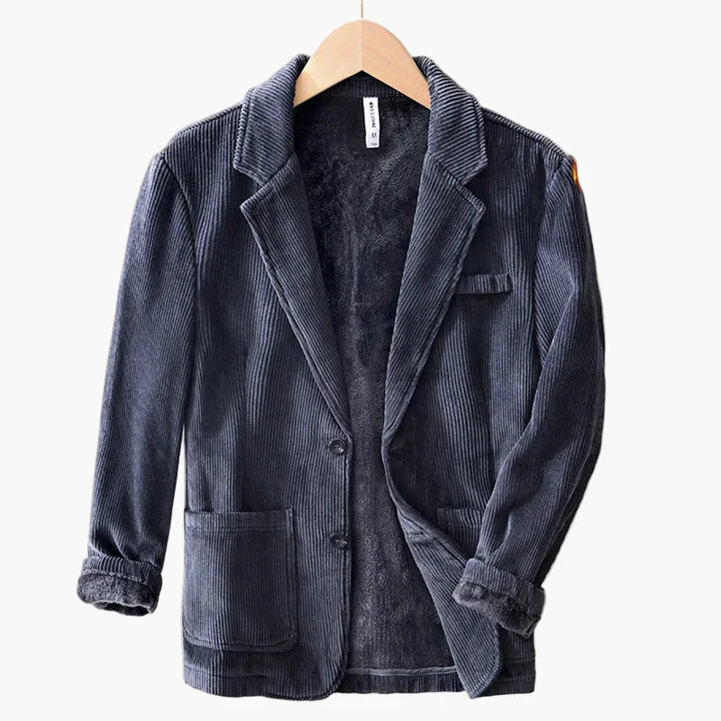 Veste en velours côtelé pour homme – Blazer décontracté classique style vintage pour l’automne et l’hiver