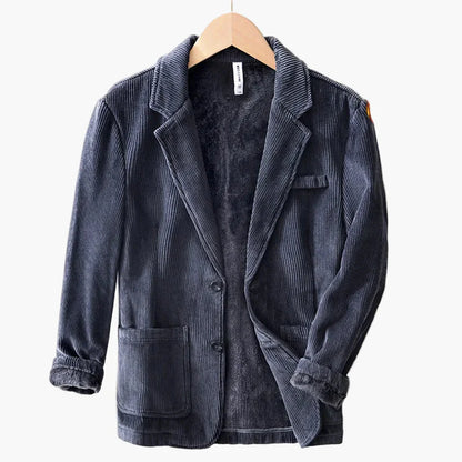 Veste en velours côtelé pour homme – Blazer décontracté classique style vintage pour l’automne et l’hiver