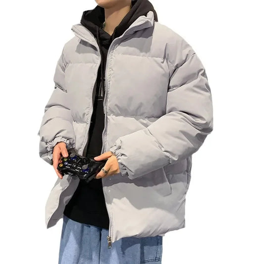 Giacca invernale trapuntata da uomo stile streetwear – Giacca di transizione trendy per tempo libero e tutti i giorni