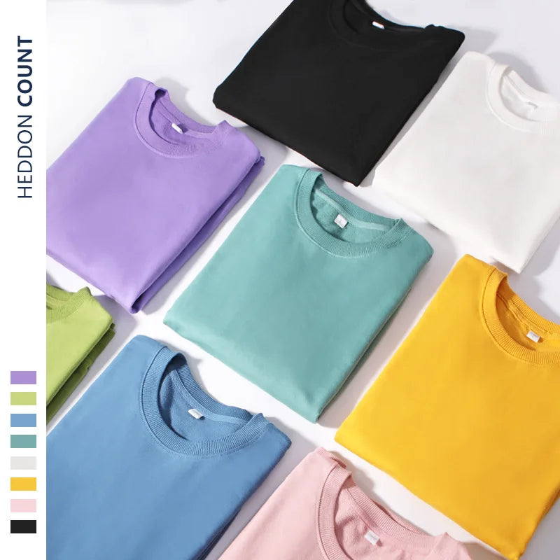 Sudadera unisex de manga larga con cuello redondo, colores lisos