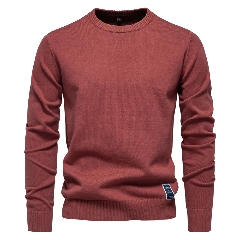 Herren Rundhals Pullover Strickpullover Schlicht