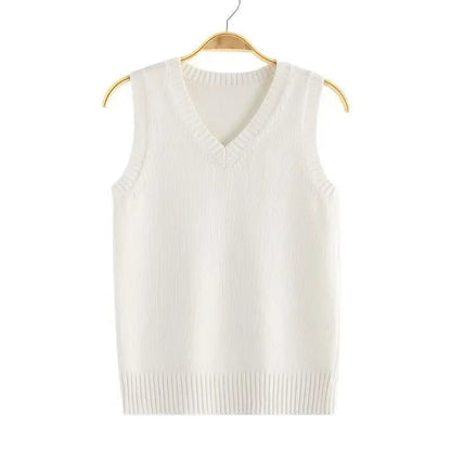Unisex-strikvest med V-udskæring, uden ærmer
