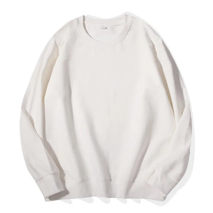 Sudadera unisex de manga larga con cuello redondo, colores lisos