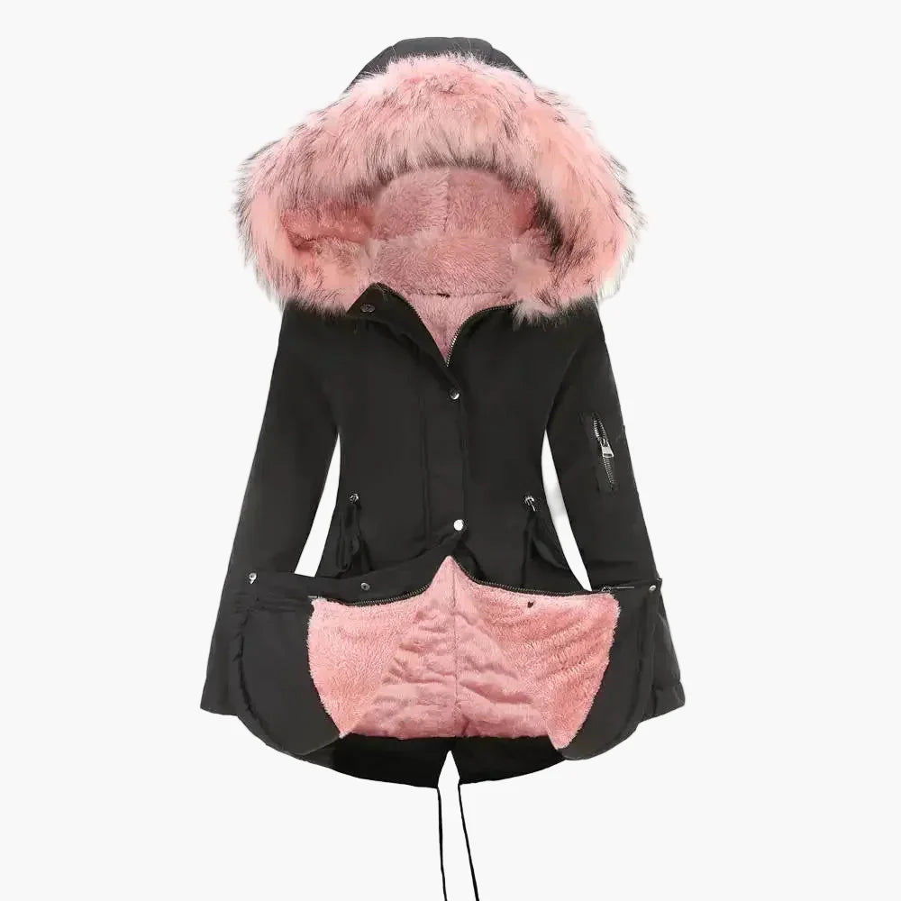 Dames winterparka met capuchon en nepbont – Modieuze jas voor koude dagen