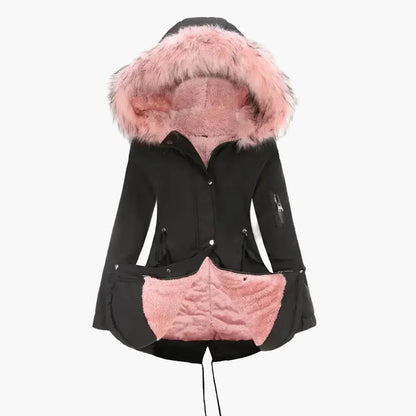 Dames winterparka met capuchon en nepbont – Modieuze jas voor koude dagen