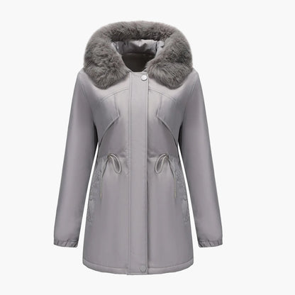 Dames winterjack met capuchon en nepbontkraag – Modieuze parka voor koude dagen