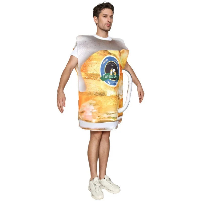 Bierkrug Kostüm für Erwachsene, Bierfest Design, Unisex