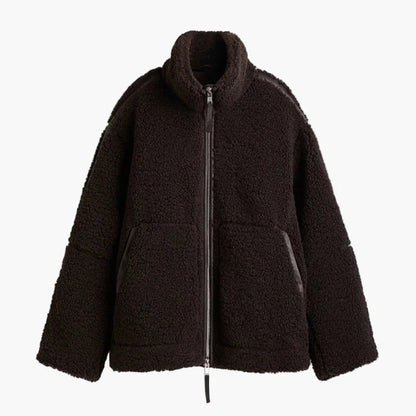 Damen Teddyjacke im Oversized-Look – Trendige Übergangsjacke für Herbst & Winter