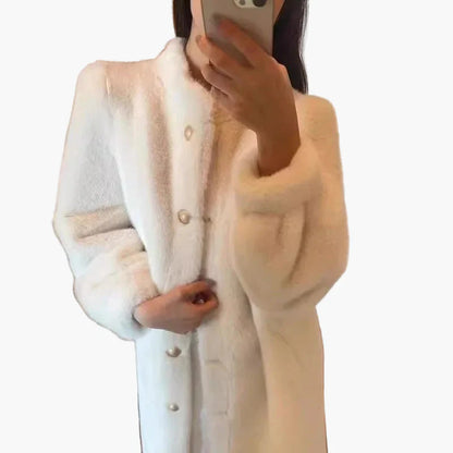Damen Eleganter Wintermantel mit Knopfleiste – Stilvoller Alltag & Ausgeh-Look