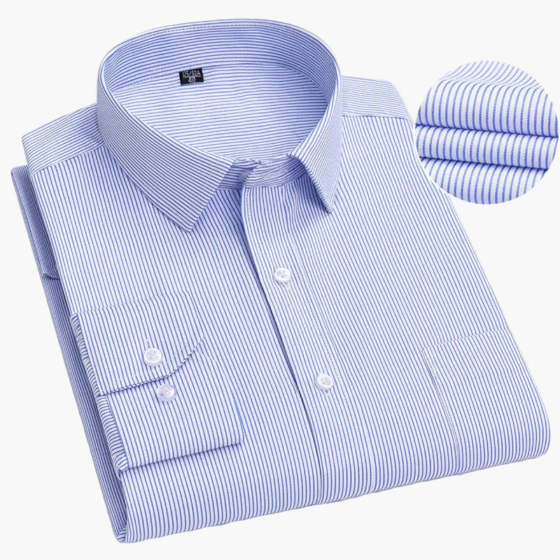 Camicia da uomo business con sottili righe – Elegante camicia casual e da ufficio