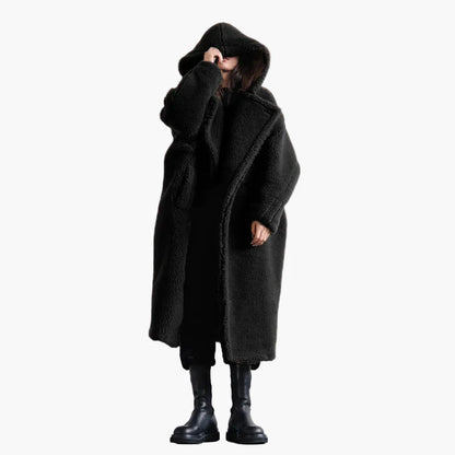 Damen Oversize Kapuzenmantel im Streetstyle für Herbst und Winter