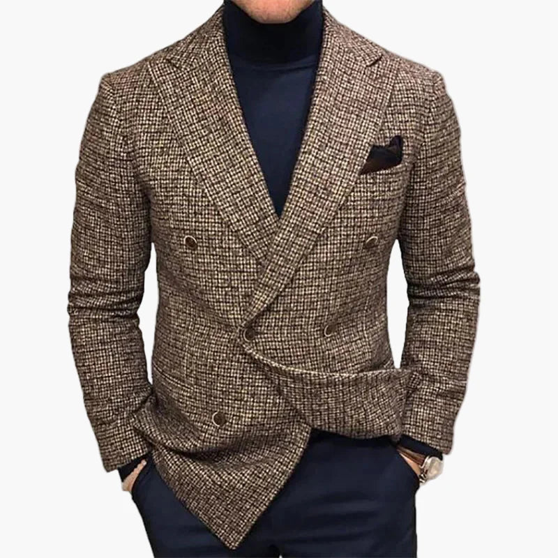 Blazer cruzado para hombre – Chaqueta elegante para negocios y ocio con diseño moderno