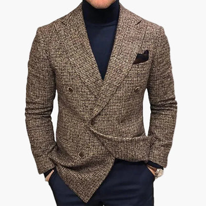 Blazer cruzado para hombre – Chaqueta elegante para negocios y ocio con diseño moderno