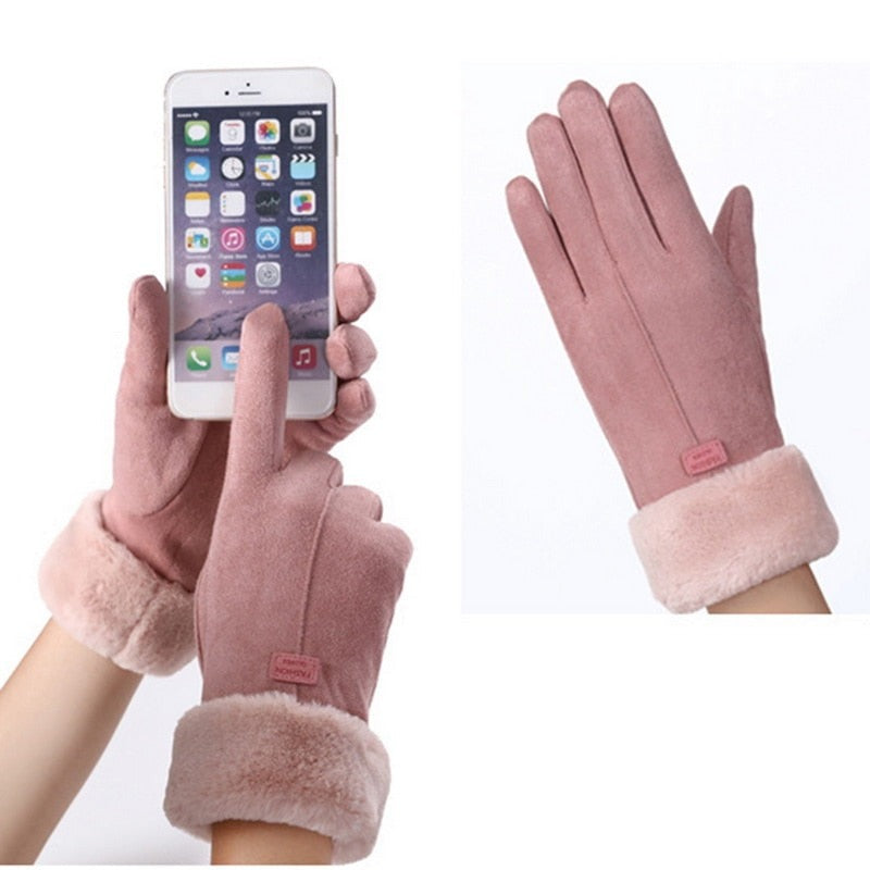 Dames winterhandschoenen met fleece voering – Touchscreen & waterdicht – Stijlvolle thermohandschoenen voor koude dagen