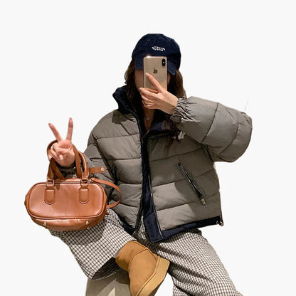 Giacca imbottita da donna in stile streetwear casual – perfetta per tutti i giorni e tempo libero