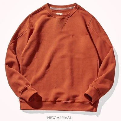 Unisex Langarm Sweatshirt Rundhals Baumwoll-Mix