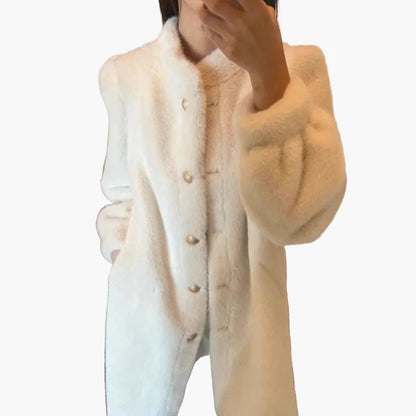 Damen Eleganter Wintermantel mit Knopfleiste – Stilvoller Alltag & Ausgeh-Look