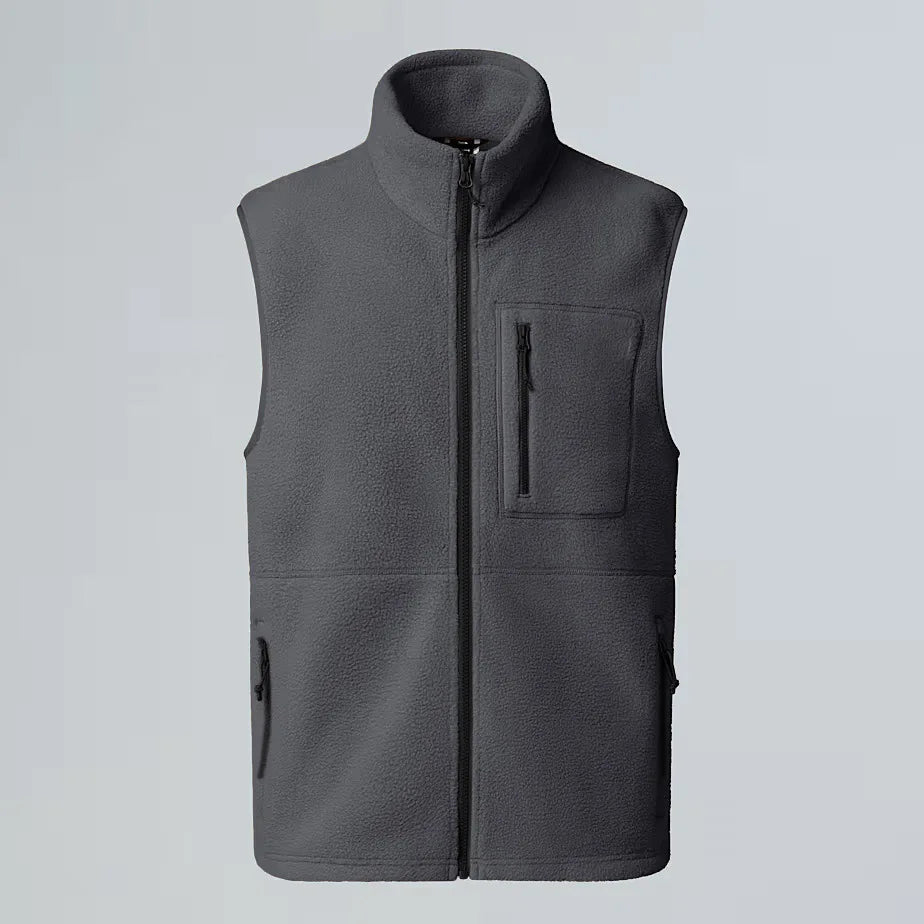 Gilet polaire à col montant avec fermeture éclair et poches