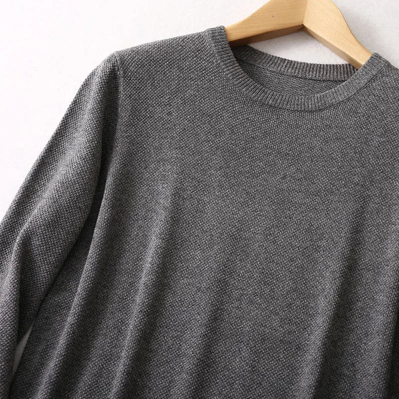 Unisex Langarm Pullover Rundhalsausschnitt Feinstrick