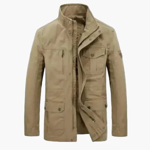 Herren Freizeitjacke mit Stehkragen und Mehrfach-Taschen – Urban Outdoor Stil