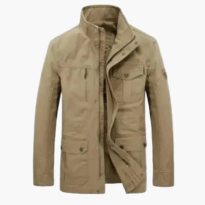 Herren Freizeitjacke mit Stehkragen und Mehrfach-Taschen – Urban Outdoor Stil