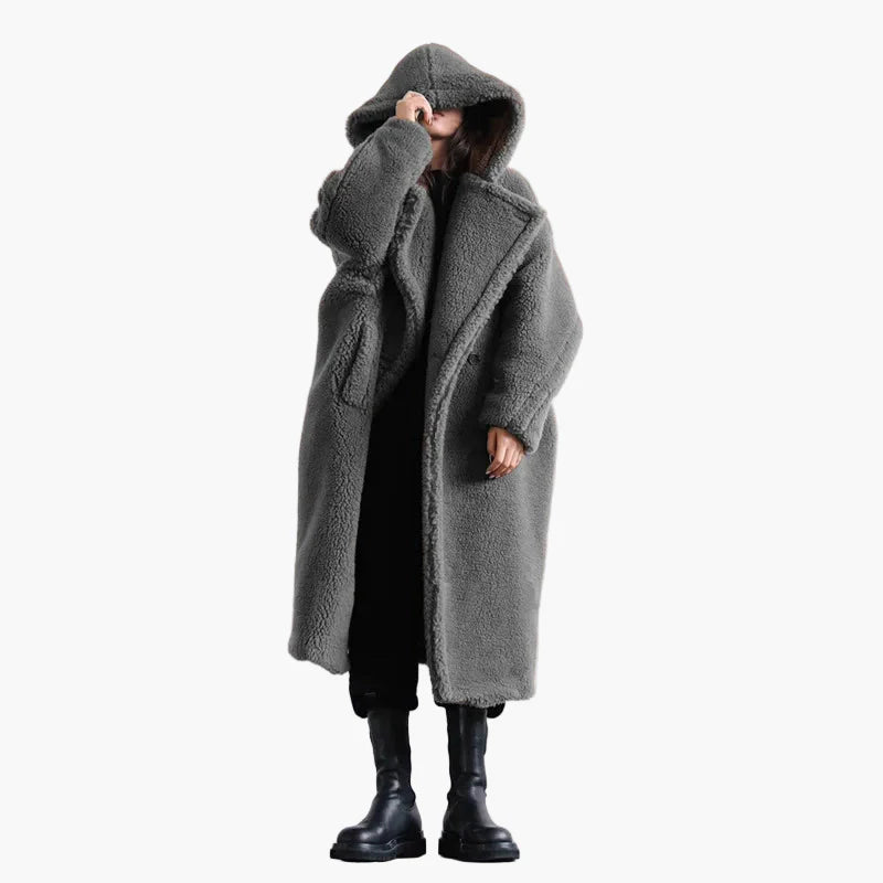 Damen Oversize Kapuzenmantel im Streetstyle für Herbst und Winter