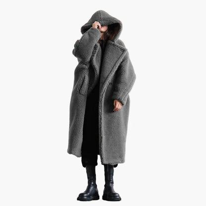 Damen Oversize Kapuzenmantel im Streetstyle für Herbst und Winter