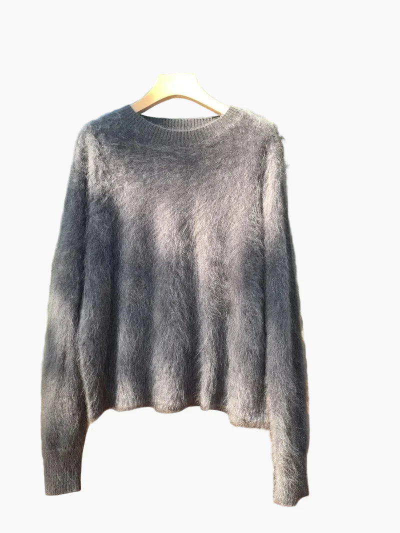 Dame sweater løs oversize stil til efterår og vinter, moderigtig basis sweater