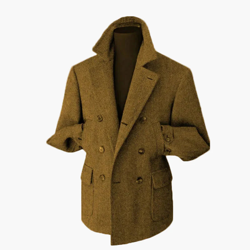 Herren Klassischer Doppelreihiger Blazer im Vintage-Stil – Eleganter Mantel für Business und Freizeit