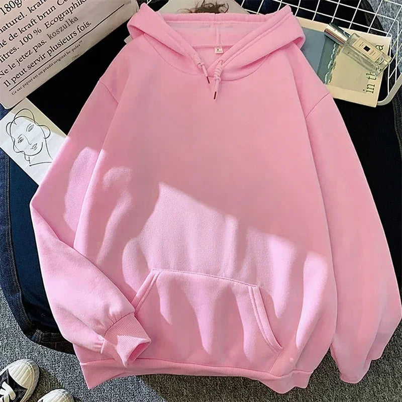 Sweat à capuche basique unisexe avec poche kangourou, coloris unis