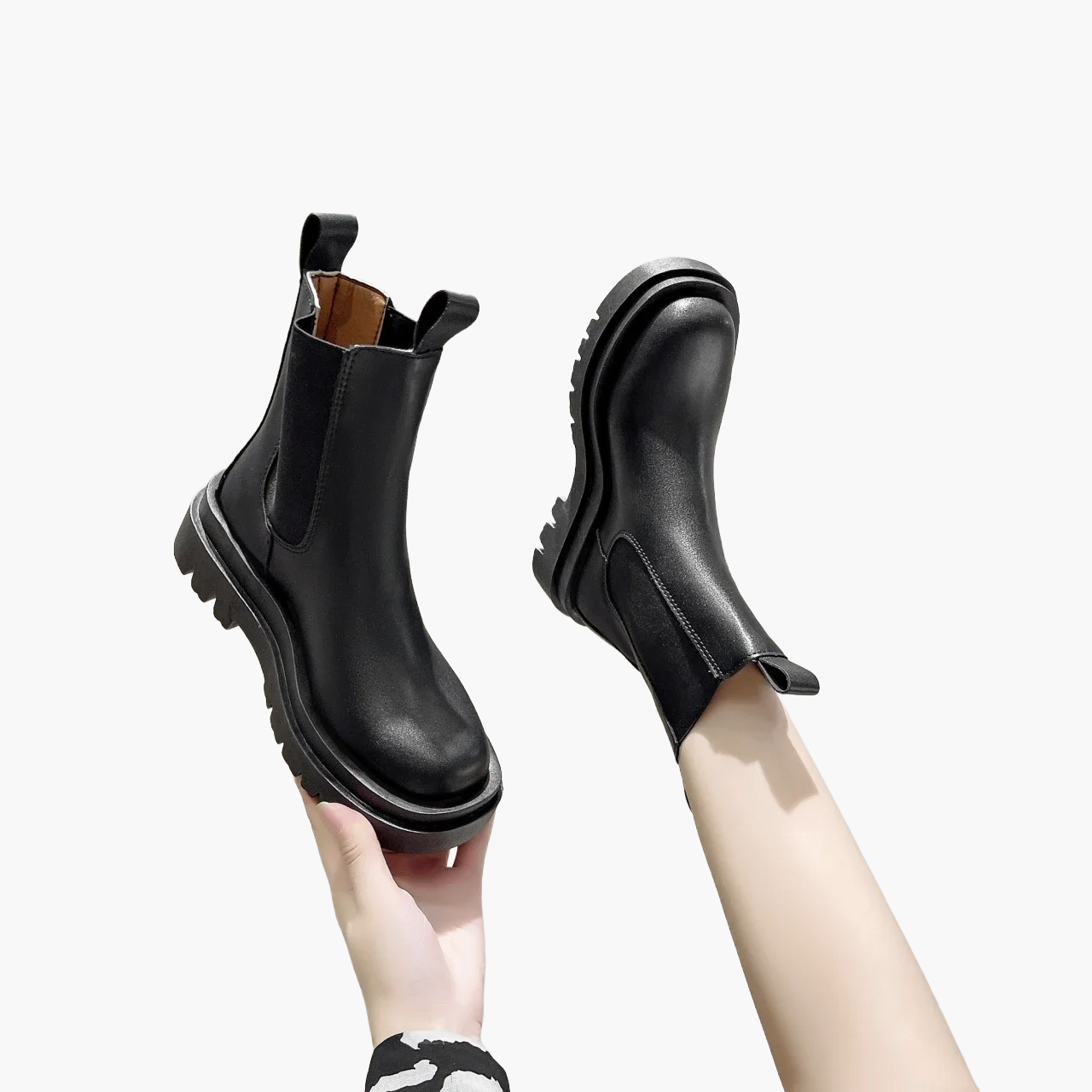 Damen Chelsea Boots mit Plateau-Sohle – Modische Alltagsschuhe