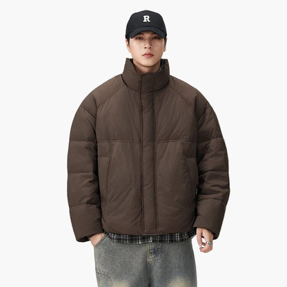 Herre Oversize pufferjakke i streetwear-stil – Avslappet overgangsjakke for hverdag og fritid