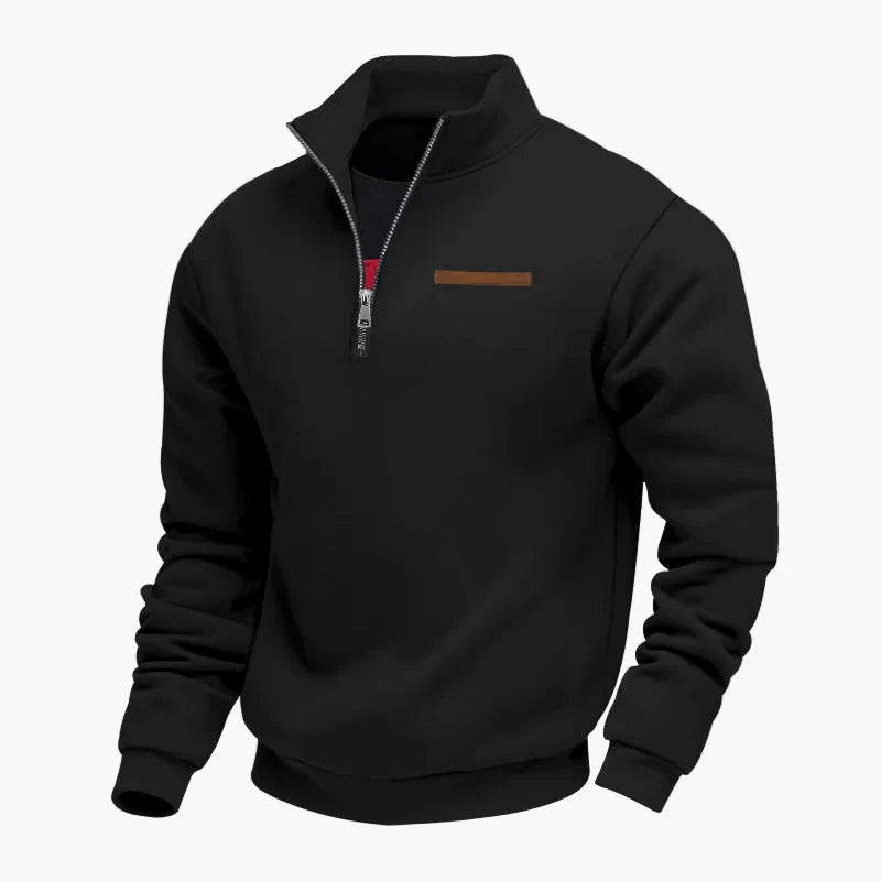 Herren Halber Reißverschluss Pullover – Lässiger Reise-Sweater für Alltag & Freizeit