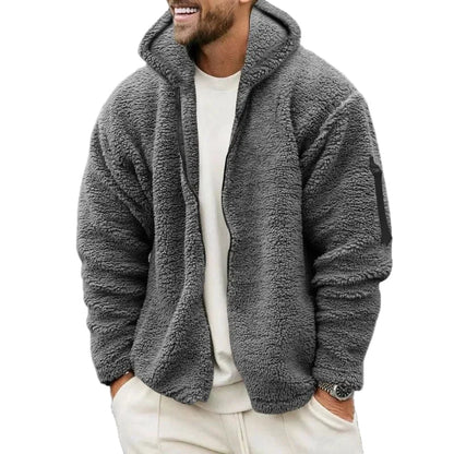 Felpa con cappuccio da uomo in stile teddy – Comoda, calda e alla moda per autunno e inverno