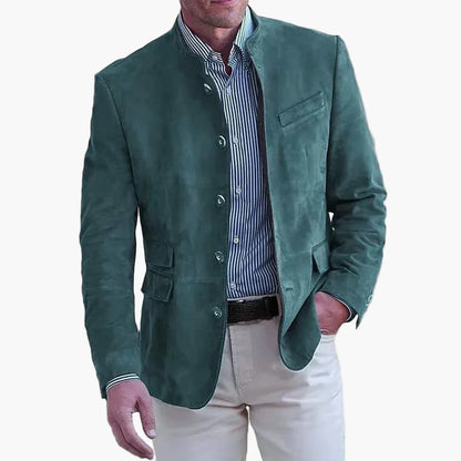 Veste décontractée pour homme – Blazer moderne à col montant pour le business et le quotidien