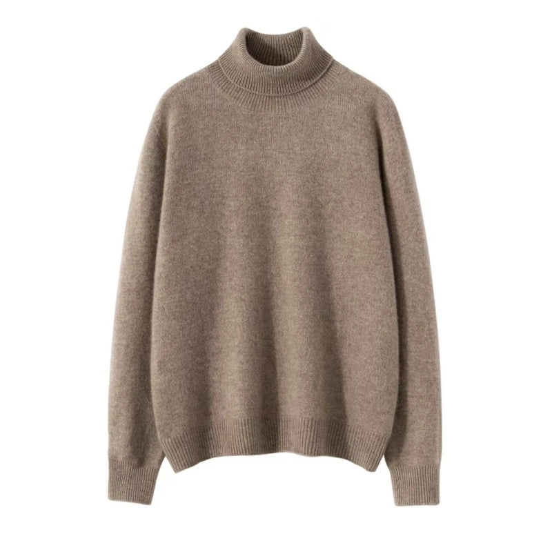 Maglione dolcevita da donna con maniche lunghe in materiale morbido