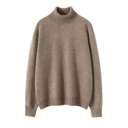 Maglione dolcevita da donna con maniche lunghe in materiale morbido