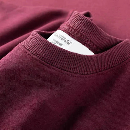 Unisex-sweatshirt med lange ærmer og rund hals, foret basic-overdel