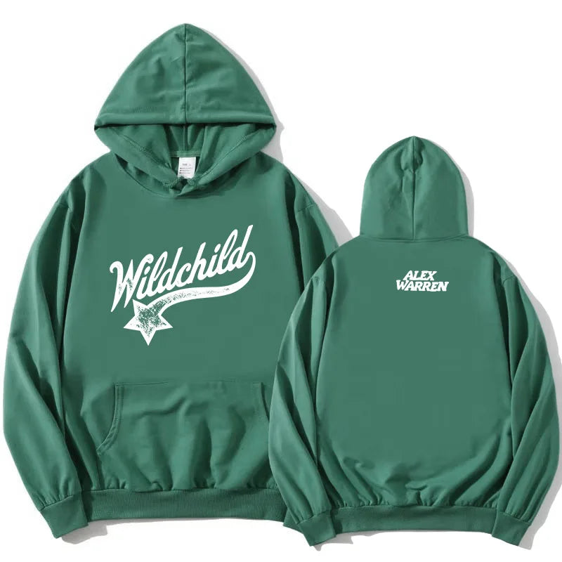 Sudadera unisex con capucha y estampado «Wildchild» y estrellas