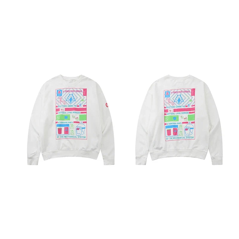 Crewneck Sweatshirt mit grafischem Print – Grau