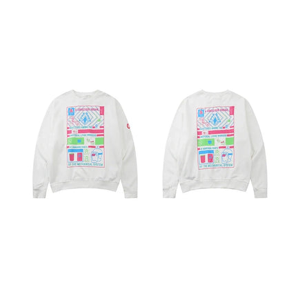 Crewneck Sweatshirt mit grafischem Print – Grau