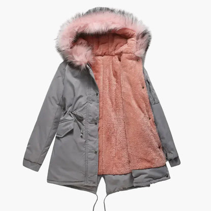 Dames winterparka met capuchon en nepbont – Modieuze jas voor koude dagen