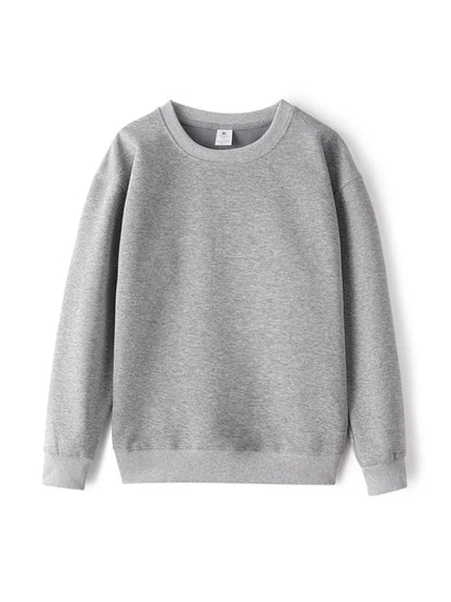Felpa unisex basic a maniche lunghe, girocollo