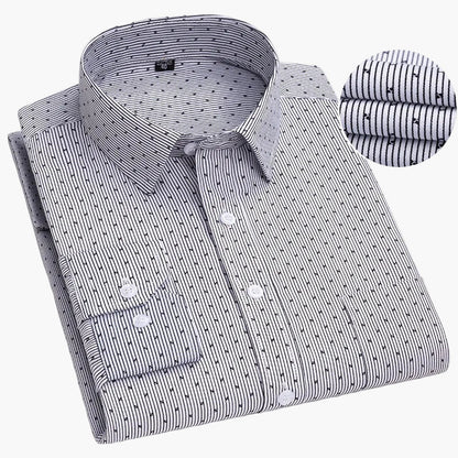 Camicia da uomo business con sottili righe – Elegante camicia casual e da ufficio
