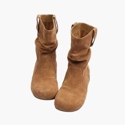 Stivaletti da donna per tempo libero, stivali a calzata facile, look vintage, comfort