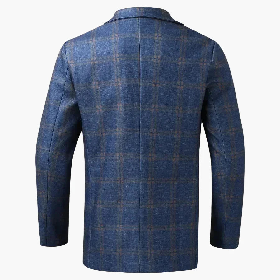 Herren Blazer Modern Kariert Business Freizeit Eleganz